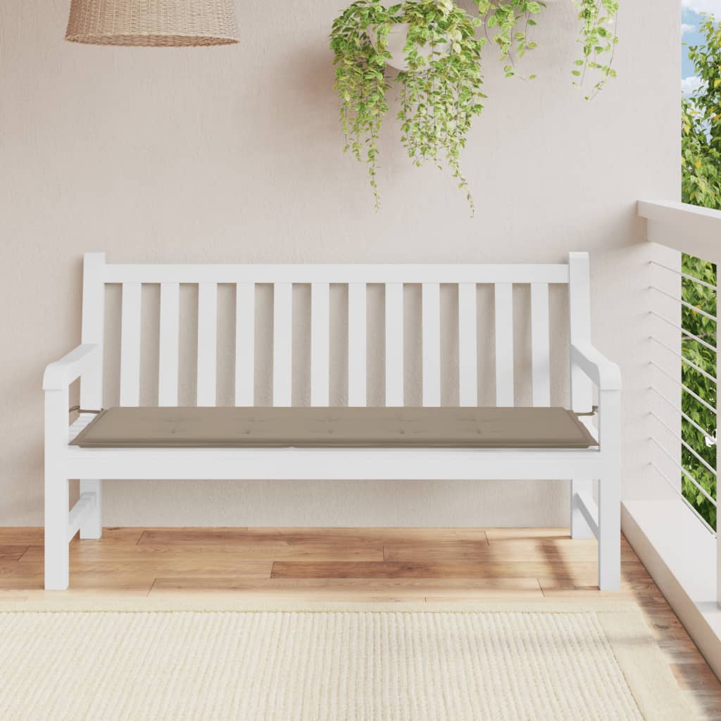 Garden Bench Cushion Taupe 150x50x4 cm Oxford Fabric