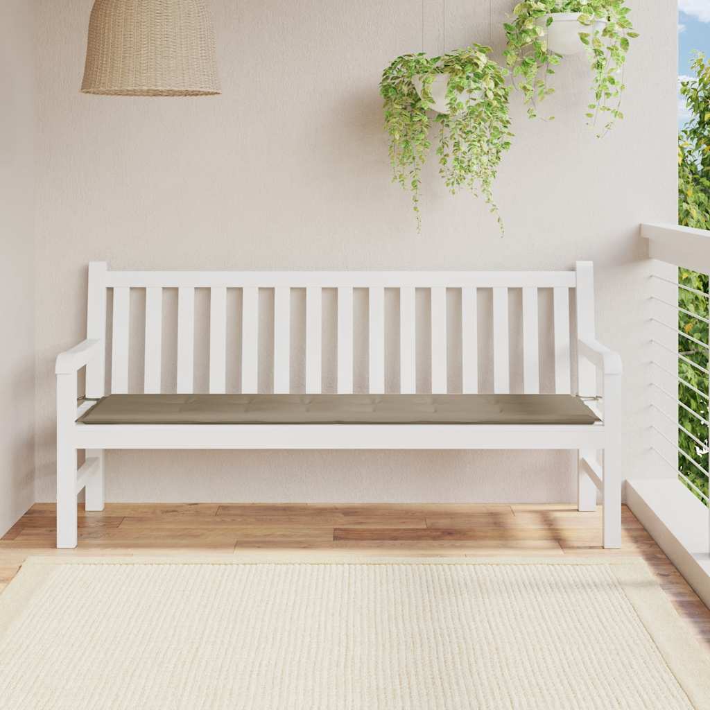 Garden Bench Cushion Taupe 180x50x4 cm Oxford Fabric