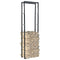 Firewood Rack Black 60x25x200 cm Steel