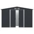 Garden Storage Shed Anthracite Steel 257x205x178 cm