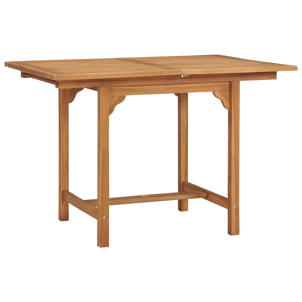 Extending Garden Table (110-160)x80x75cm Solid Teak Wood