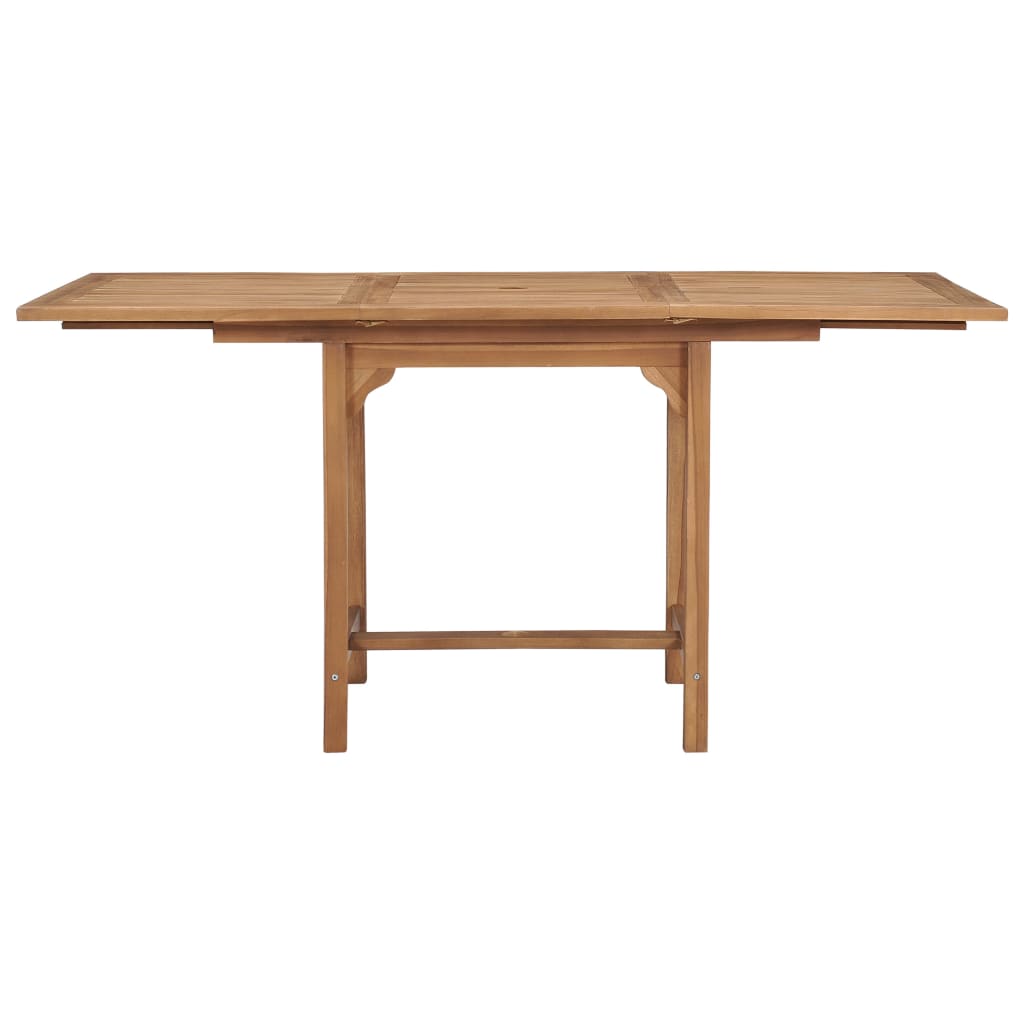 Extending Garden Table (110-160)x80x75cm Solid Teak Wood