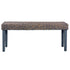 Bench 110 cm Grey Natural Kubu Rattan and Solid Mango Wood