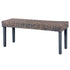 Bench 110 cm Grey Natural Kubu Rattan and Solid Mango Wood