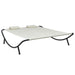 Outdoor Lounge Bed Fabric Cream