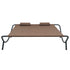 Outdoor Lounge Bed Fabric Brown