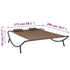 Outdoor Lounge Bed Fabric Brown