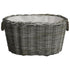 Firewood Basket with Carrying Handles 59x42x28 cm Grey Willow