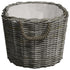 Firewood Basket with Carrying Handles 59x42x28 cm Grey Willow