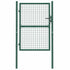 Fence Gate Steel 100x125 cm Green