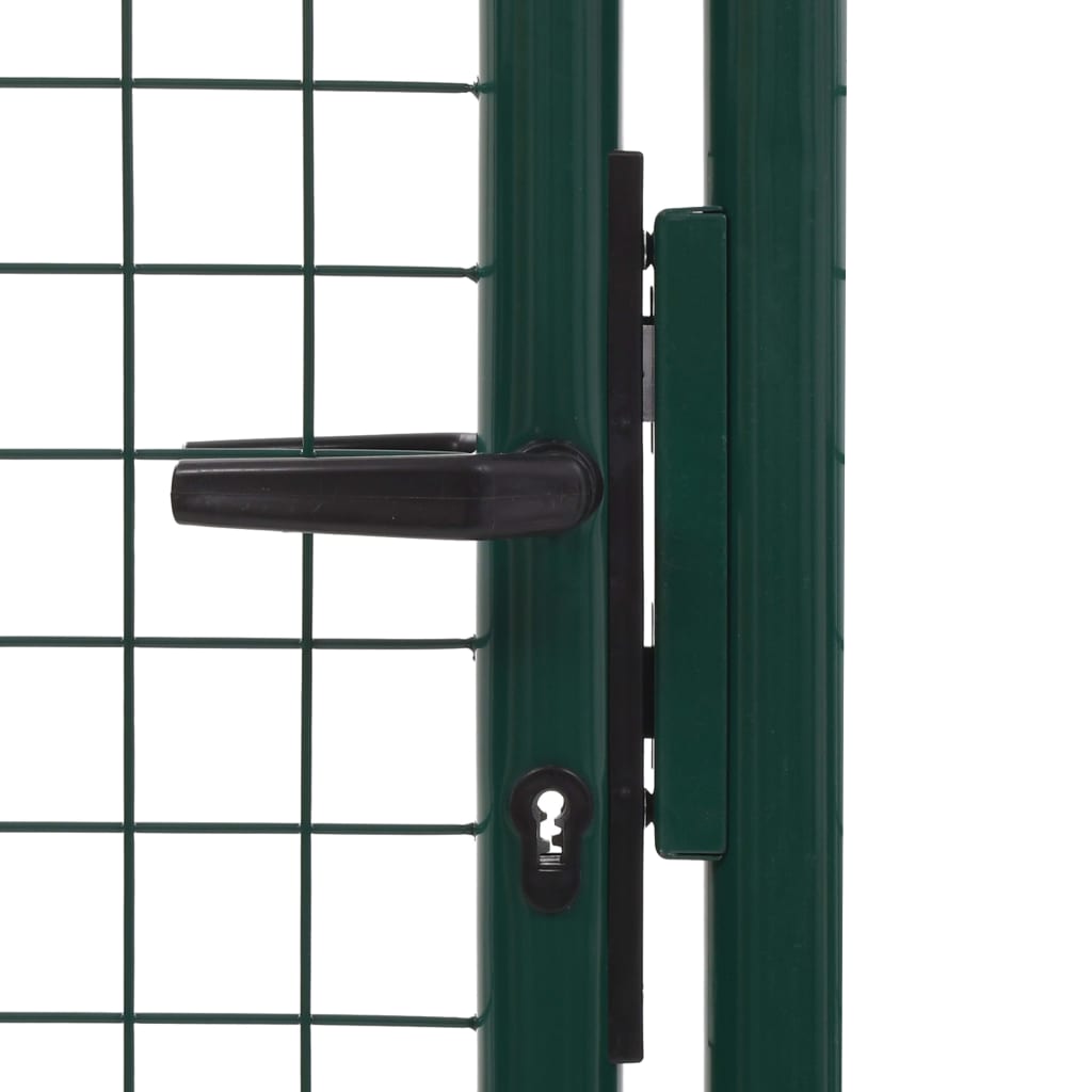 Fence Gate Steel 100x125 cm Green