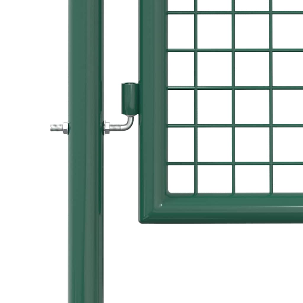 Fence Gate Steel 100x125 cm Green