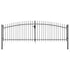 Double Door Fence Gate with Spear Top 400x175 cm