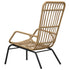 Garden Chair Poly Rattan Light Brown