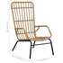 Garden Chair Poly Rattan Light Brown