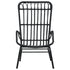 Garden Chair Poly Rattan Black