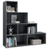 Book Cabinet/Room Divider High Gloss Grey 155x24x160 cm Engineered Wood