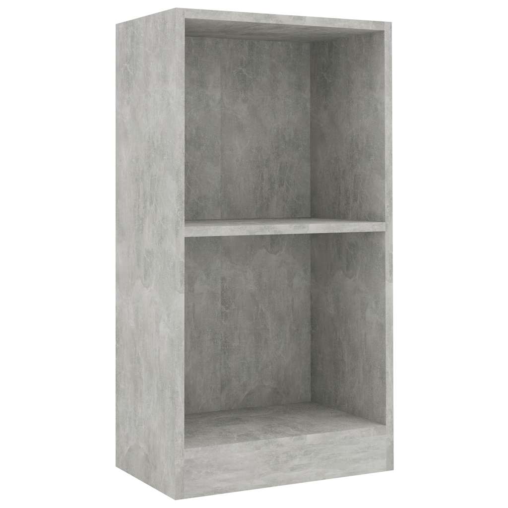 Bookshelf Concrete Grey 40x24x75 cm Engineered Wood