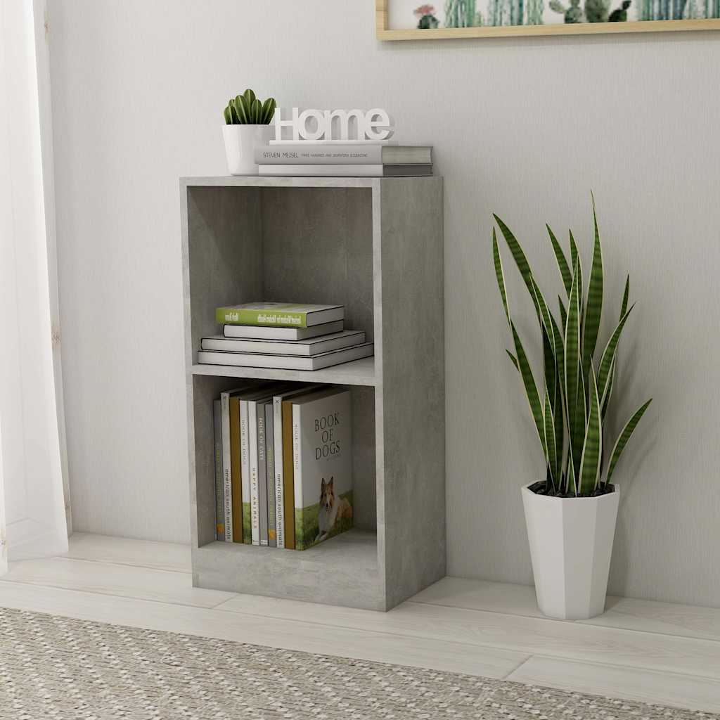 Bookshelf Concrete Grey 40x24x75 cm Engineered Wood