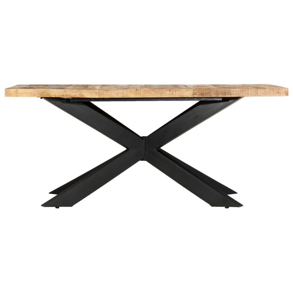 Dining Table 180x90x76 cm Solid Rough Mango Wood