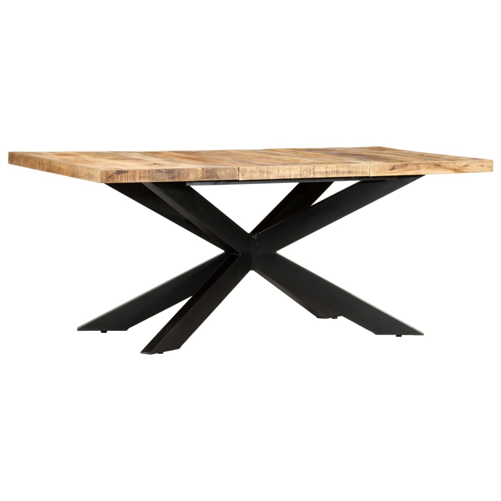 Dining Table 180x90x76 cm Solid Rough Mango Wood