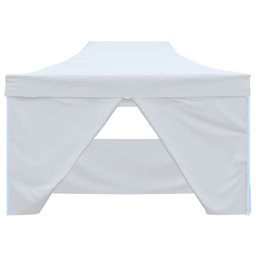 Professional Folding Party Tent with 4 Sidewalls 3x4 m Steel White