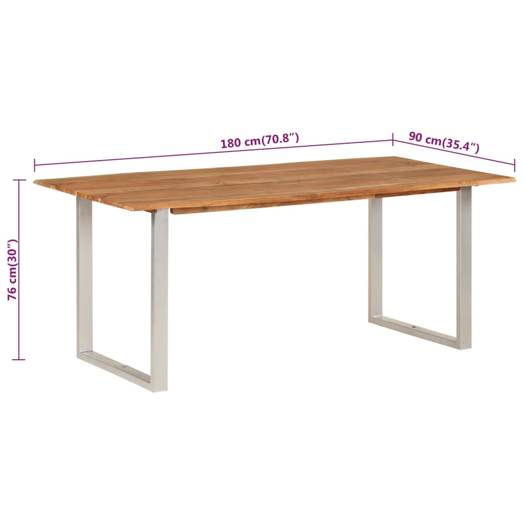 Dining Table 180x90x76 cm Solid Acacia Wood