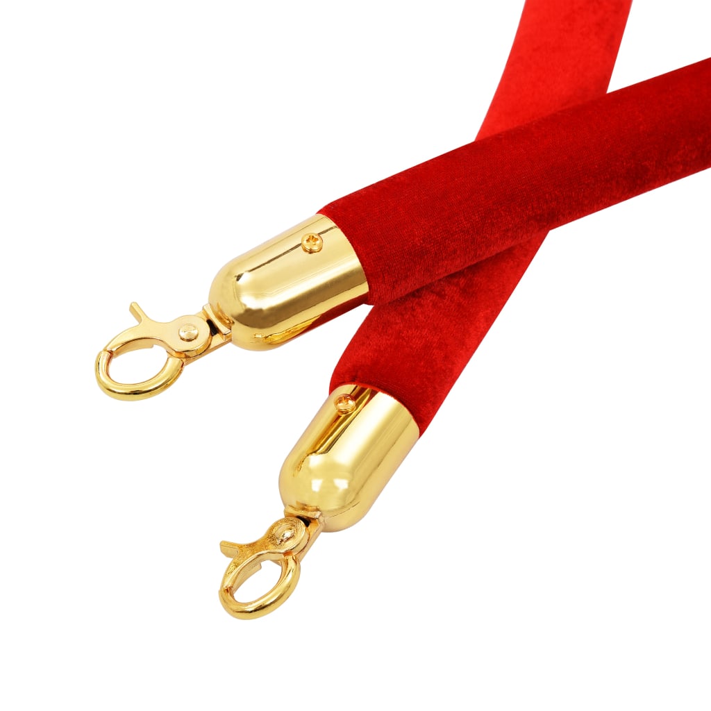 Stanchion Stand Rope Red and Golden Velvet