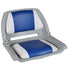 Boat Seats 2 pcs Foldable Backrest With Blue-white Pillow 41x51x48 cm