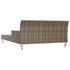 2-Person Garden Sun Bed with Cushions Poly Rattan Brown