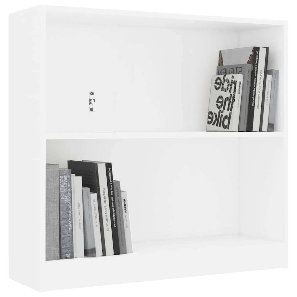 Bookshelf White 80x24x75 cm Engineered Wood