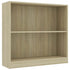 Bookshelf Sonoma Oak 80x24x75 cm Engineered Wood