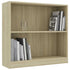 Bookshelf Sonoma Oak 80x24x75 cm Engineered Wood