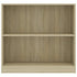 Bookshelf Sonoma Oak 80x24x75 cm Engineered Wood