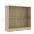 Bookshelf Sonoma Oak 80x24x75 cm Engineered Wood