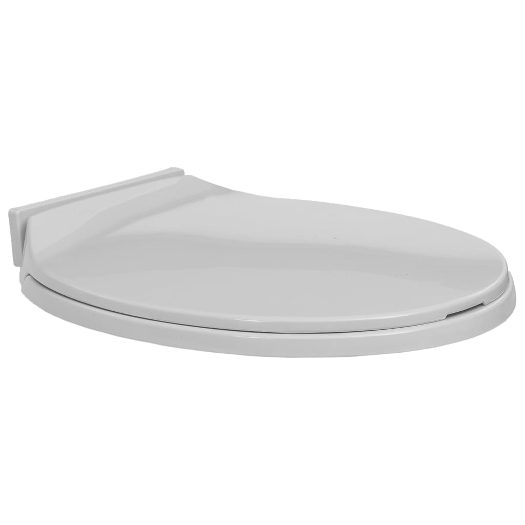 Soft-Close Toilet Seat Light Grey Oval