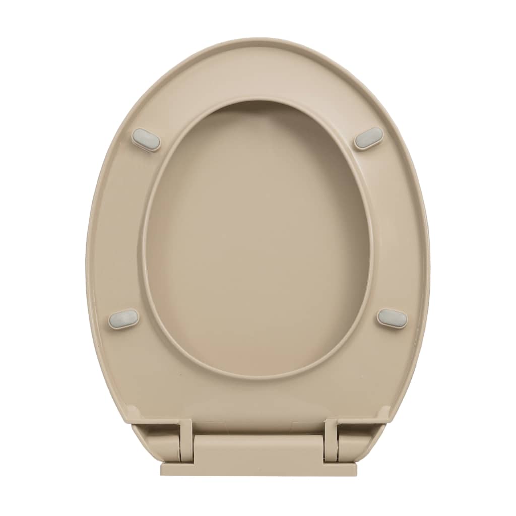 Soft-Close Toilet Seat Beige Oval