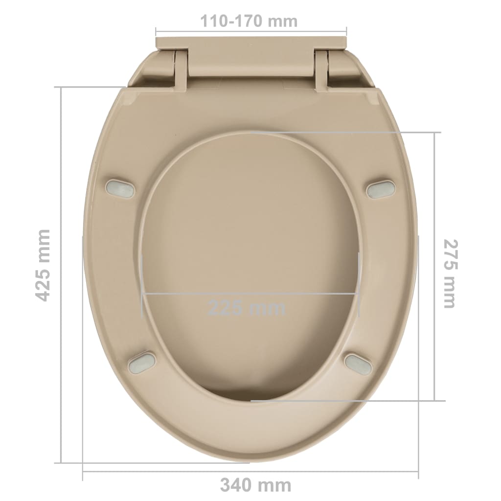 Soft-Close Toilet Seat Beige Oval