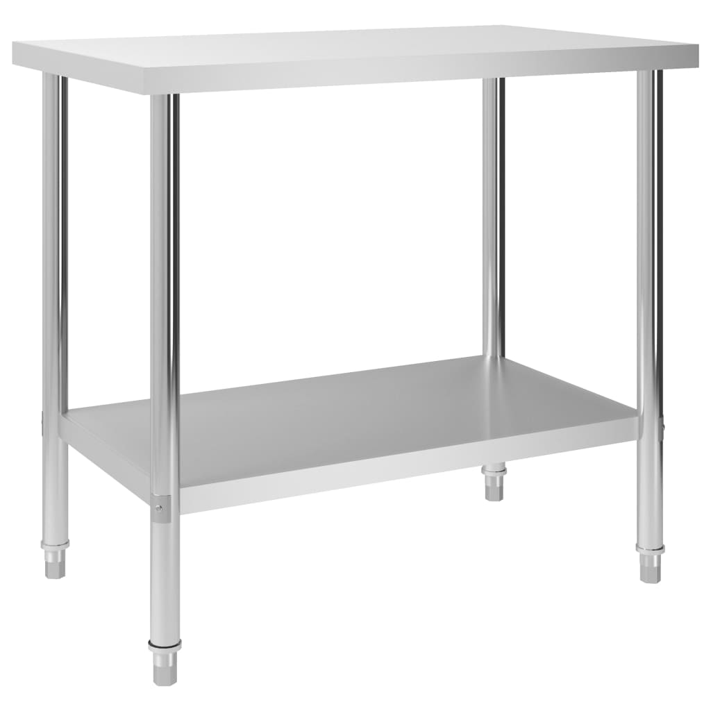 Kitchen Work Table 100x60x85 cm Stainless Steel