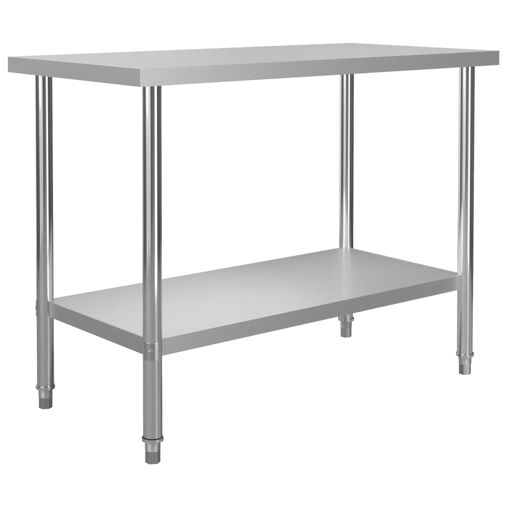 Kitchen Work Table 120x60x85 cm Stainless Steel