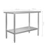 Kitchen Work Table 120x60x85 cm Stainless Steel