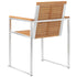 Garden Chairs 2 pcs Solid Teak Wood and Stainless Steel