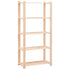 5-Tier Storage Racks 2 pcs 80x38x170 cm Solid Wood Pine 250 kg