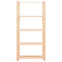 5-Tier Storage Racks 2 pcs 80x38x170 cm Solid Wood Pine 250 kg