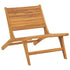 Garden Chair with Footrest Solid Teak Wood