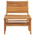 Garden Chair with Footrest Solid Teak Wood