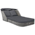 Sun Lounger with Canopy Poly Rattan Anthracite
