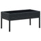 Garden Table Black 75x40x37 cm Poly Rattan