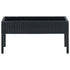 Garden Table Black 75x40x37 cm Poly Rattan