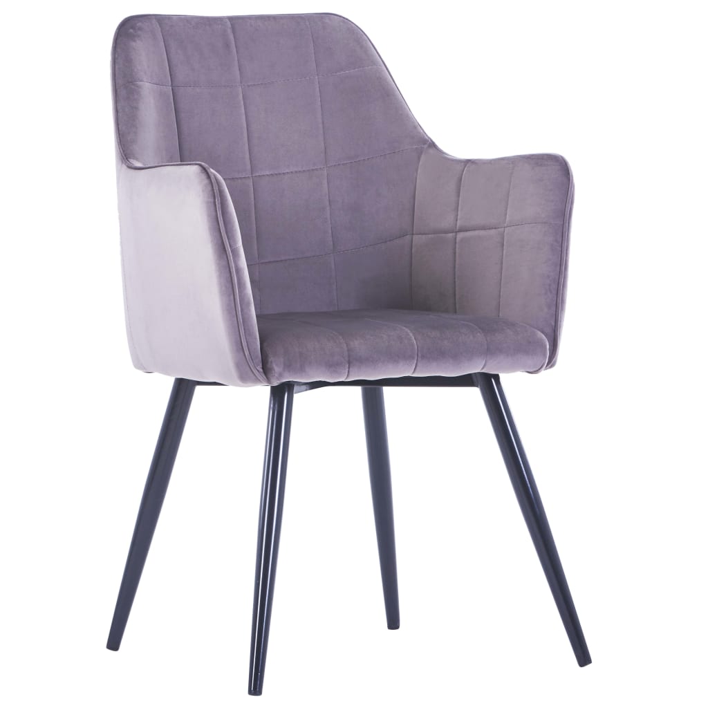 Dining Chairs 2 pcs Grey Velvet